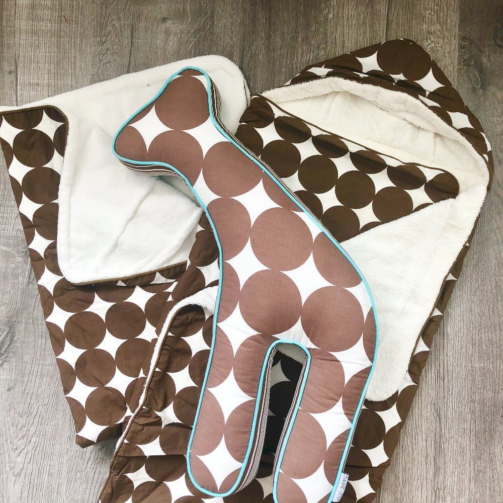 Dwell Baby Studio Modern Dots Animal Towel Blanket Crib Skirt Bib